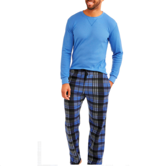 Thermal Sleepwear Fleece Men’s Pajama 2-Piece Set - Picture 5 of 7